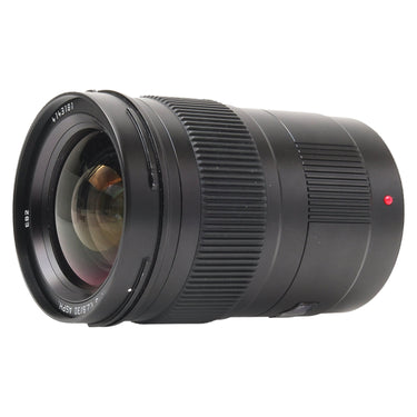 Leica Elmarit-S 30mm f2.8 angled view showing focus rings and red mount index