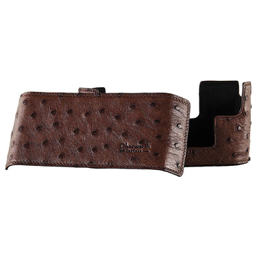 Oberwerth Dark Brown Ostrich TagCase for Leica M11