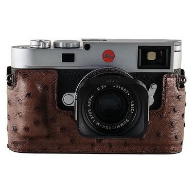 Oberwerth Dark Brown Ostrich TagCase for Leica M11