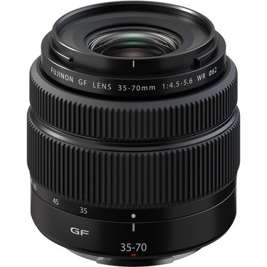 Fujifilm GF 35-70mm f4.5-5.6 WR lens, side view - Camera West