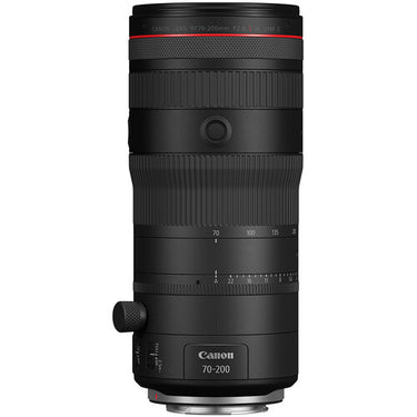Canon RF 70-200mm f/2.8 L IS USM Z lens in black, front view. Camera West