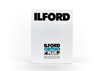 Ilford Ortho Plus 8x10 black and white sheet film box