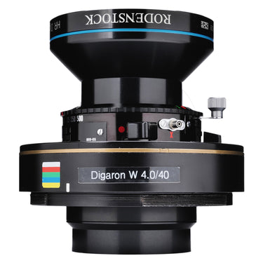 Arca Swiss HR Digaron-W 40mm side view showing Rodenstock name and Copal shutter speed scale