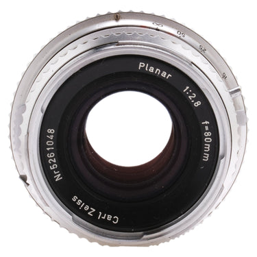 Hasselblad Carl Zeiss 80mm f2.8 Planar front element with model and serial engraving