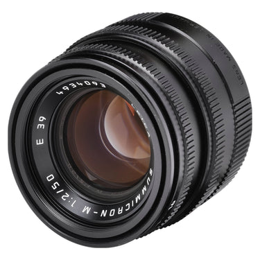 Leica Summicron-M 50mm f2 angled front element view