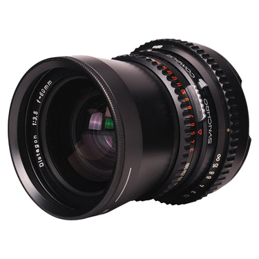 Hasselblad Distagon 60mm with lens shade and Synchro-Compur shutter dial