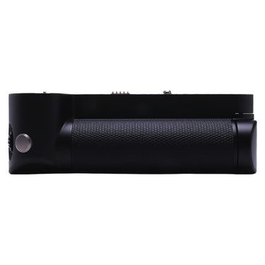 Leica HG-SCL6 handgrip long side view with textured grip, contact pins, and locking screw