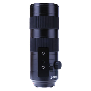 Leica 90-280mm SL lens side view showing tripod foot and Made in Germany markings