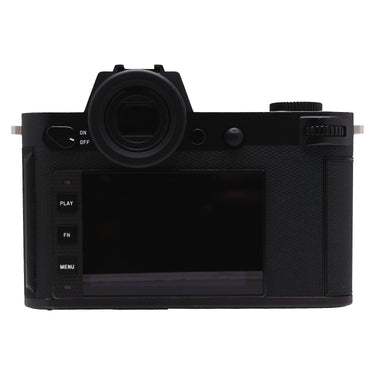 Leica SL2-S rear view with touchscreen, PLAY, FN and MENU controls