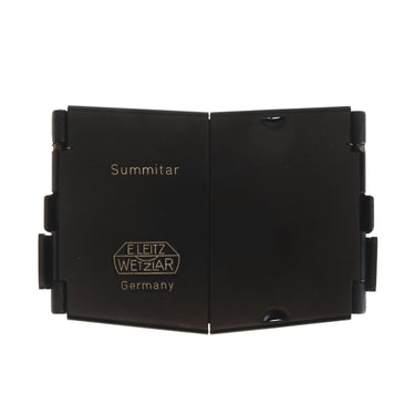 Leica SOOPD hood for Summitar, front folded view with Summitar and E. Leitz Wetzlar engraving