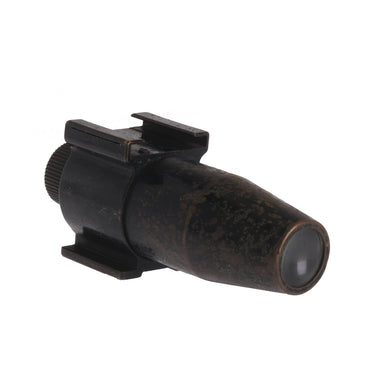 Leica VISOR black finder three-quarter view, knurled eyepiece dial and objective