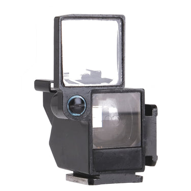 Leica AYOOC waist-level finder front view showing objective optics