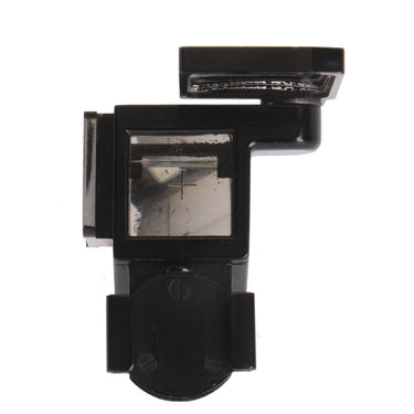 Leica AYOOC waist-level finder top view showing internal optics and debris