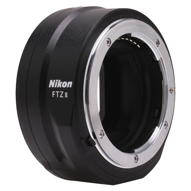 Nikon FTZ II mount adapter F-mount side with Nikon FTZ II logo