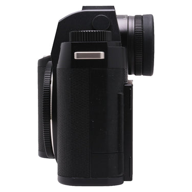 Leica SL3 left side showing grip, dial, and viewfinder eyecup