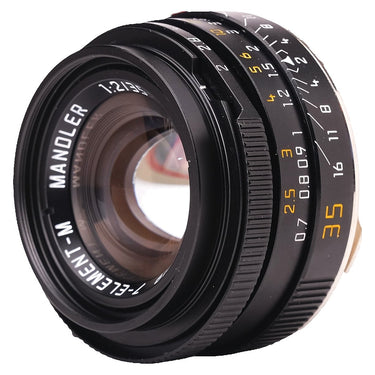 Mandler 35mm f2 front element and 35mm barrel markings