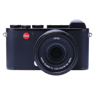Leica CL front view with Vario-Elmar-TL 18-56mm f/3.5-5.6 ASPH lens mounted
