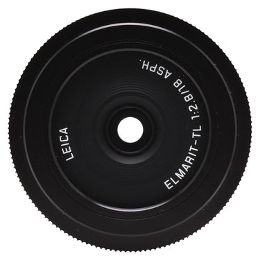 Leica Elmarit-TL 18mm f2.8 front element with ELMARIT-TL 1:2.8/18 ASPH lens name
