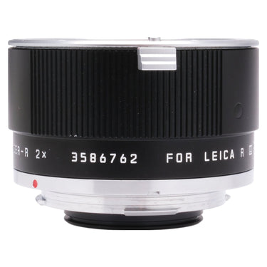 Leica APO-Extender-R 2x side view showing serial number 3586762 and FOR LEICA R marking