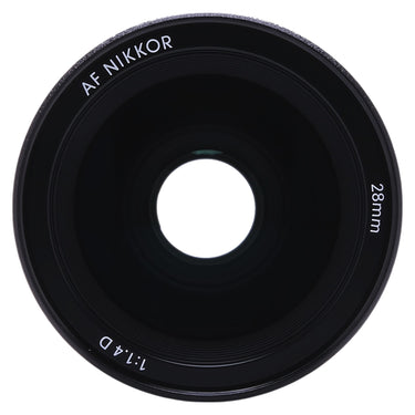 Nikon 28mm f1.4 D front element and AF Nikkor lettering