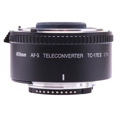 Nikon AF-S Teleconverter TC-17E II 1.7x side view showing model branding