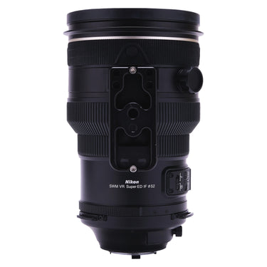 Nikon 200mm f2G ED VR opposite side showing RRS tripod foot and SWM VR Super ED marking