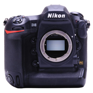 Nikon D5 front view with bare F mount and body throat