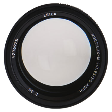 Leica Noctilux-M 50mm f0.95 front element with model engraving and serial 4796975