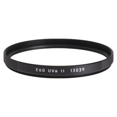 Leica E60 UVa II black filter front ring with E60 UVa II 13039 engraving