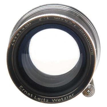 Leica 5cm f2 Summitar front element with Ernst Leitz Wetzlar engraving and serial 619487