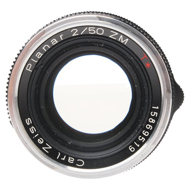 Carl Zeiss Planar 2/50 ZM front element with T* marking and serial number 15869519