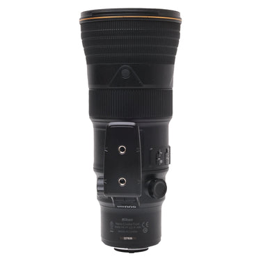 Nikon 500mm f5.6E PF rear barrel with serial number 227835 and tripod foot