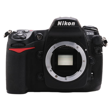 Nikon D300 front view with lens mount and sensor exposed