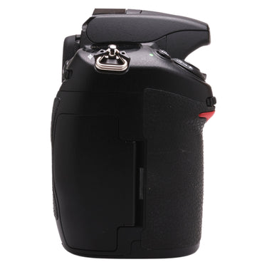 Nikon D300 left side with strap lug and card door