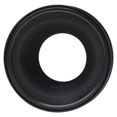 Leica 100mm f2.8 Apo Macro Elmarit-R front element view into the extended built-in hood