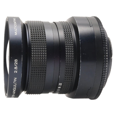 Schneider 28mm f2.8 PC-Super-Angulon side view with barrel and rear section