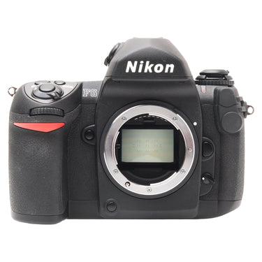 Nikon F6 front view with bare F mount showing focusing screen and AF sensors