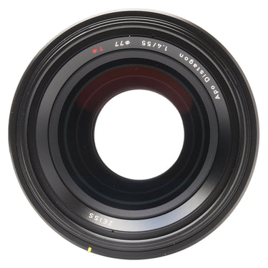 Zeiss Otus 55mm f1.4 front element with Apo Distagon T* 1.4/55 filter thread marking