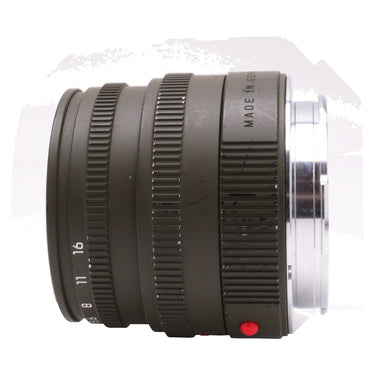 Leica Summicron-M 50mm f2 Safari side profile showing knurled focus and aperture rings