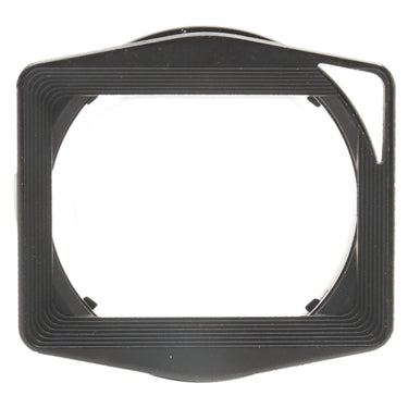 Leica 12592 metal lens hood front view showing square opening
