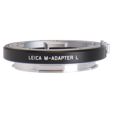 Leica M-Adapter L side view showing the M-Adapter L engraving and both bayonet mounts