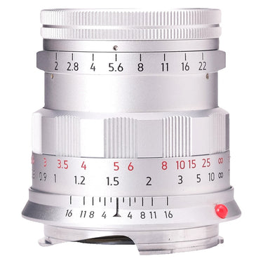 Light Lens Lab 50mm f2 R-C SP2 side view showing aperture and focus scales