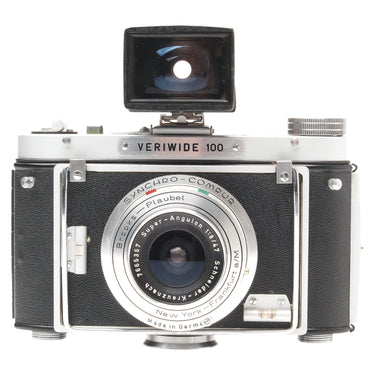 Brooks-Plaubel Veriwide 100 front view with Super-Angulon lens and Brooks Veriwide finder