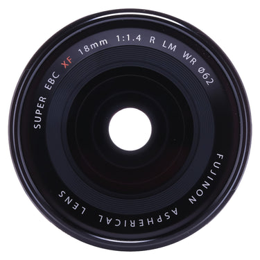 Fujifilm XF 18mm f1.4 R LM WR front element and 62mm filter thread