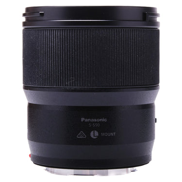 Panasonic Lumix S 50mm f/1.8 opposite side with Panasonic S-S50 L Mount label