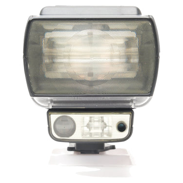 Metz Mecablitz 40 MZ-3 front view showing flash head, sensor, and secondary reflector