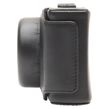 Leica D-Lux 8 black leather camera case opposite side view