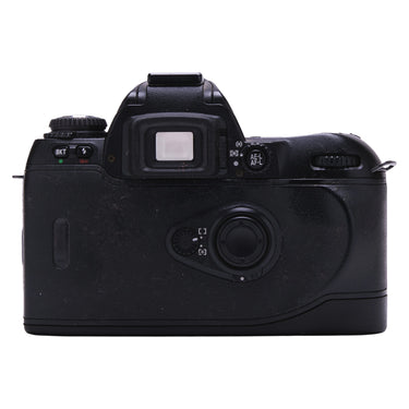 Nikon N80 rear view with viewfinder, AE-L AF-L control, and controls
