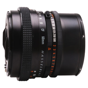 Hasselblad CF 60mm lens side view with 60mm and HASSELBLAD engraving