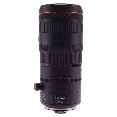 Canon RF 24-105mm f2.8 L IS USM Z side view showing zoom and control rings with model markings